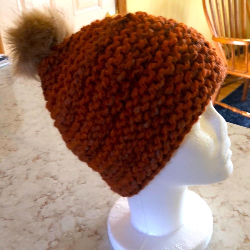 Cute Rust Beanie NWOT - Picture 2 of 7